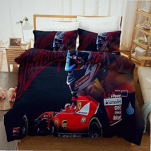 3D F1 Racing Car Quilt Cover Set Bedding Sets Pillowcases