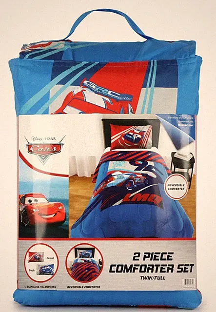 Cars 2 "Race is on" Kids 2pc Reversible Twin/Full Comforter Set-W182679126525
