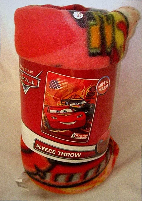 Cars Lightning McQueen Racing Sports Network Blanket Fleece Throw 110cm x 150cm