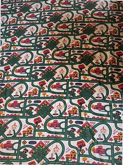 COMING HOME FLANNEL REVERSIBLE TWIN DUVET COVER & SHAM RACE CARS TRACK BUILDINGS