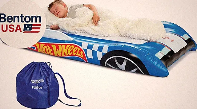 Hot Wheels & Kids Sleepover Bed & Air Mattress. Perfect for Sleepovers. Include