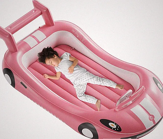 Inflatable Toddler Beds Race Car Portable Blow Up Air Mattress Choose Your Color