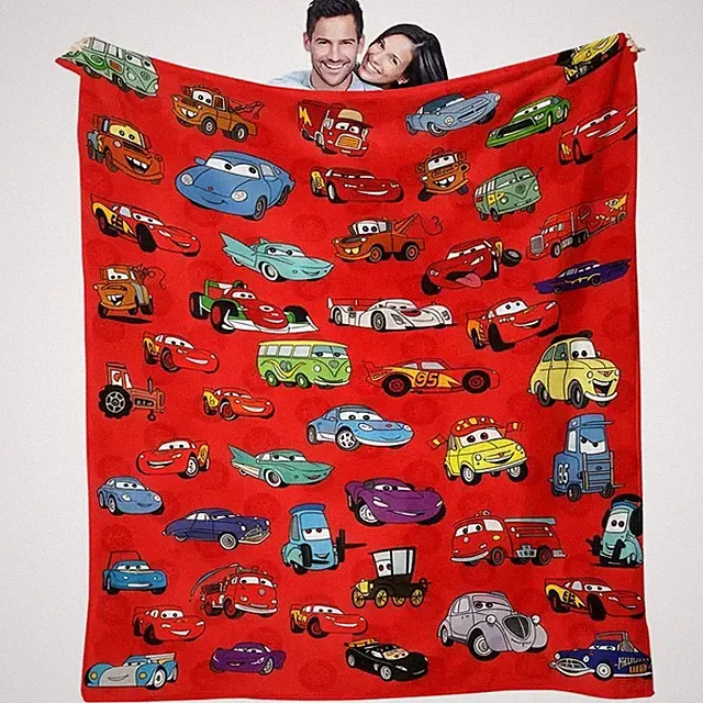 Kids Racing Car Theme Flannel Blanket Soft Plush Bed Sofa Throw Gift