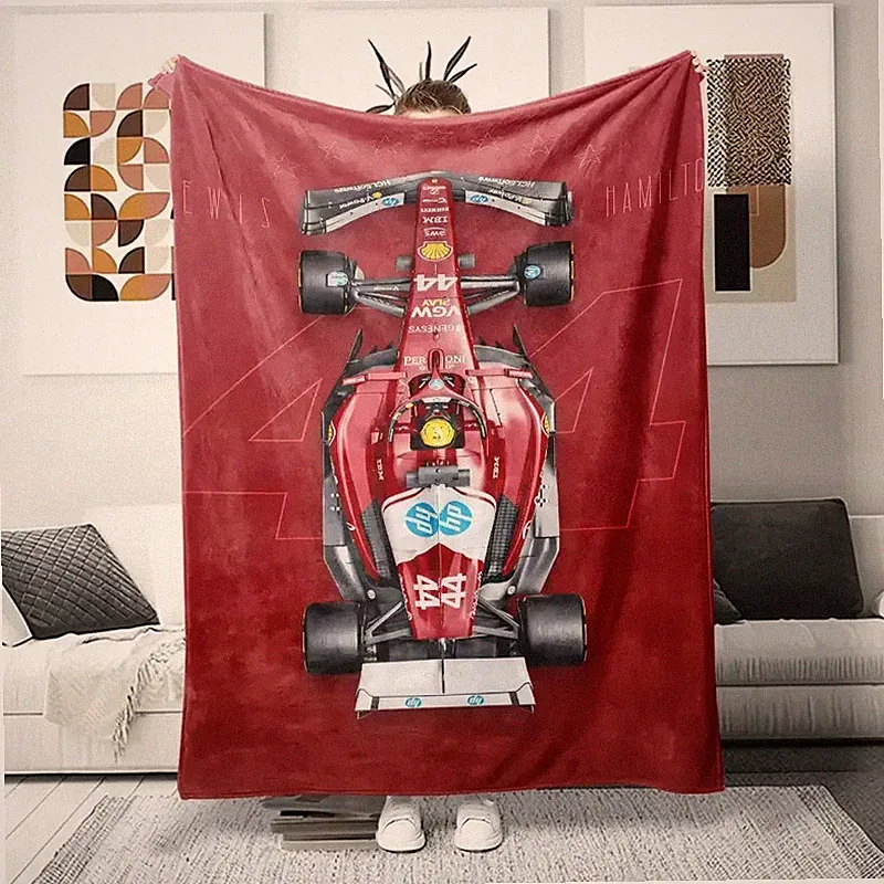 Motorsport Racing Car Flannel Throw Blanket Soft Sofa Bed Decor