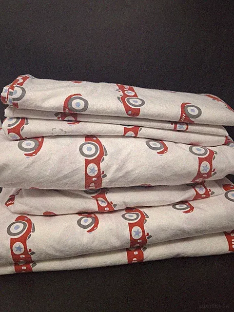 Pottery Barn Kids Vintage Race Cars Full Fitted & Flat Sheet and 2 Pillowcase