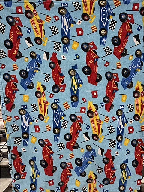 Race Car blanket 34”x43”