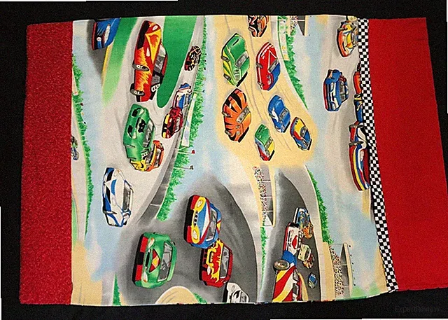 Vintage Race Cars Pillowcase Handmade Standard Size Boys